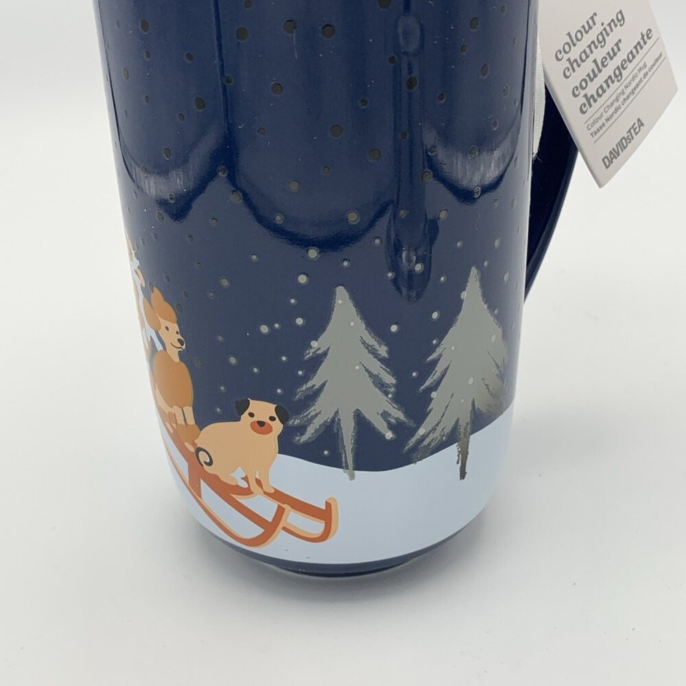 Davids Tea Color Changing Nordic Mug Sleigh Ride Navy W/Infuser - Picture 11 of 12